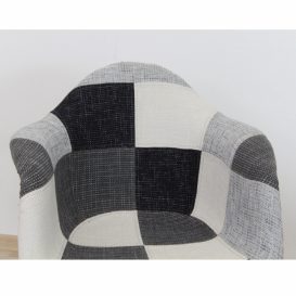 Fotel, anyag patchwork/bükk, KUBIS NEW