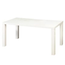   Étkezőasztal, fehér magasfényű HG, 140x80 cm, ASPER NEW TYP 3