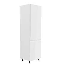   Hűtő beépítő szekrény, fehér/fehér extra magasfényű, jobbos, AURORA D60ZL