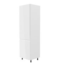   Hűtő beépítő szekrény, fehér/fehér extra magasfényű, balos, AURORA D60ZL