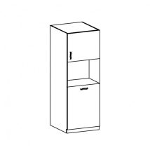 Dulap frigider, alb/Sosna North, universal, ROYAL D60P
