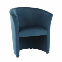 Klub fotel, kék anyag, CUBA