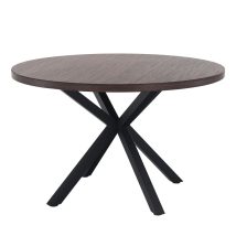   Étkezőasztal, sötét tölgy/fekete, átmérő 120 cm, MEDOR