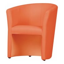 Klub fotel, textilbőr, narancssárga, CUBA